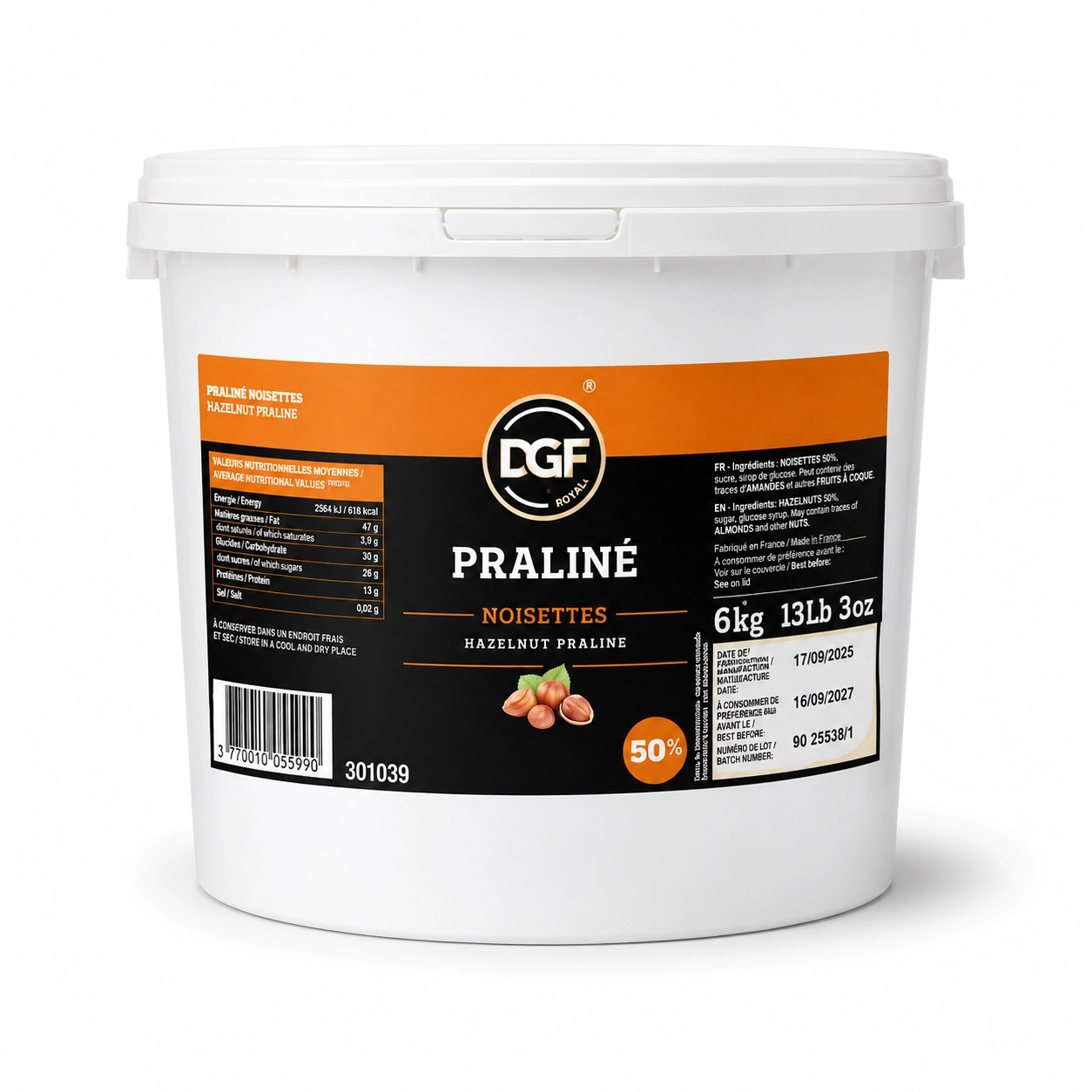 DGF Hazelnut Praline 50%