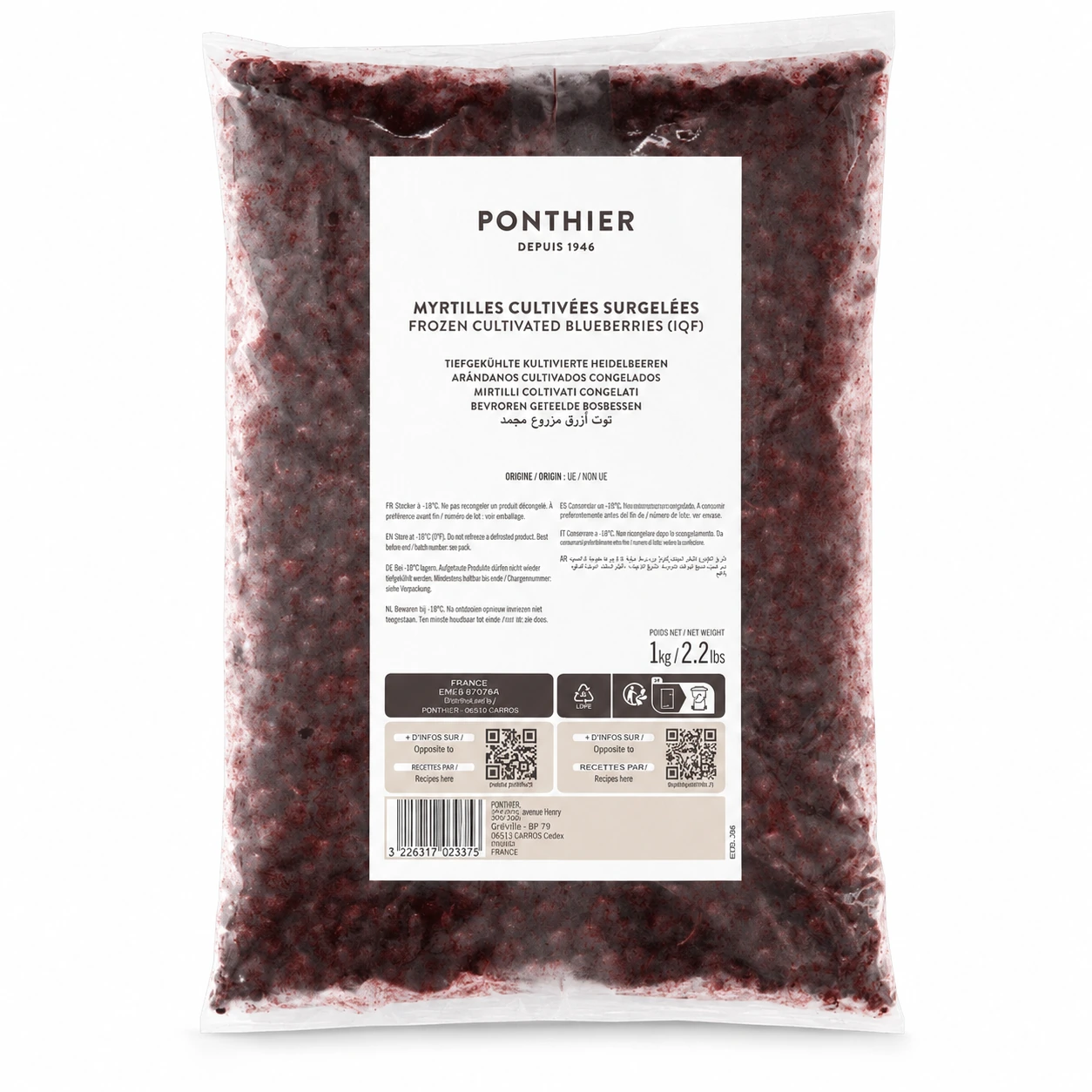 Ponthier Blueberry IQF Fruit